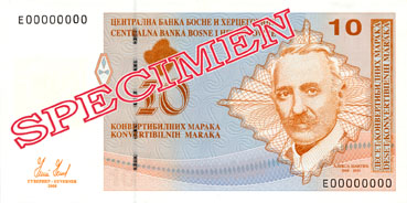 Lice novčanice od 10 KM / RS